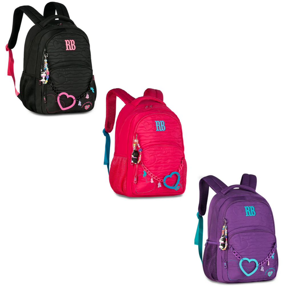 Mochila Rebecca Bonbon Lovers Costas Heart Beats Clio Escolar Com Chaveiro Lançamento 2026 RB27010 em Oferta na Shopee
