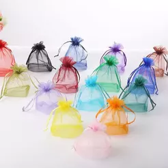 Kit 50/100 Un Saco Saquinho Organza Tule Saquinho 9x12Festa Casamento (Escolha A Cor)