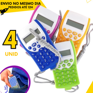 Calculadora Eletrônica de Bolso 8 Dígitos com Cordão - Kit 4, 2 ou 1 un em Oferta na Shopee