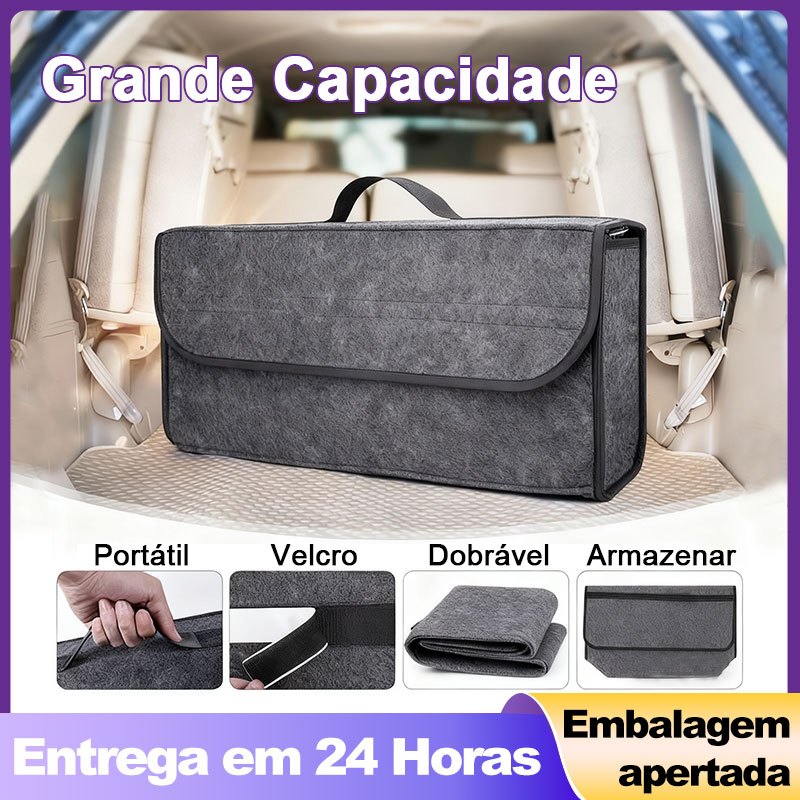 Organizador de Armazenamento para Carro, Compartimento Antiderrapante, Caixa de Feltro para Botas