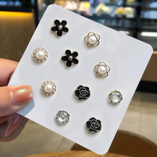 10 Peças (5 Pares) Mini Pin Botton Roupa Sortidos