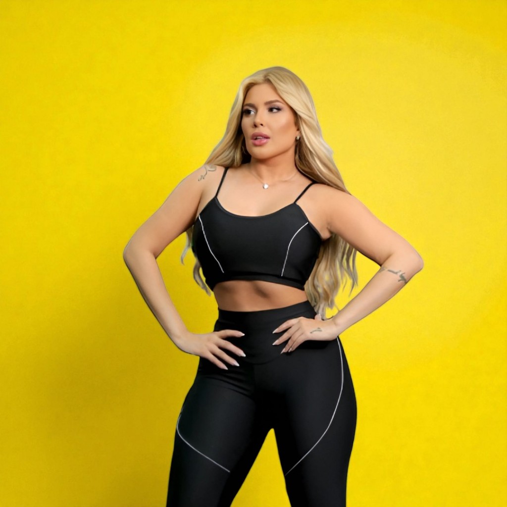 Conjunto Feminino Fitness Para Academia Com Bastante Elastano | Sem Transparência