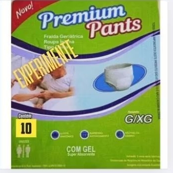 fraldas calcinha geriátricas roupa intima (calcinha)  10 unidades. PREMIUM PANTS.