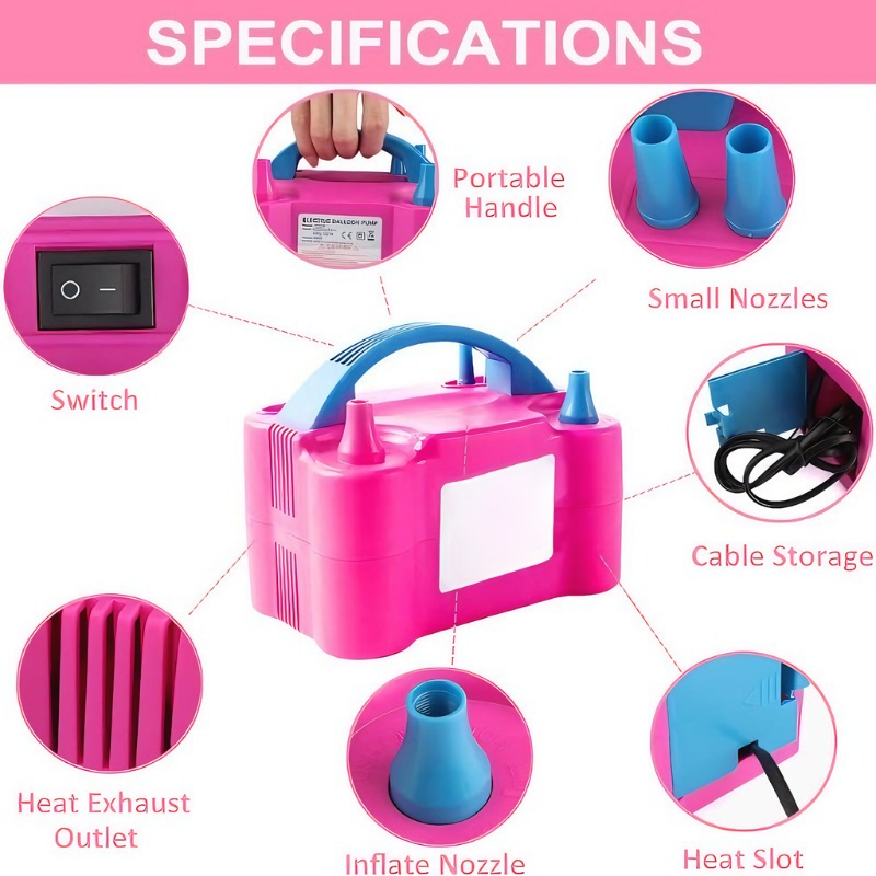 Bomba Encher Balões Bexigas Inflador Elétrico Automático 110V/220V Festa Ornamentação