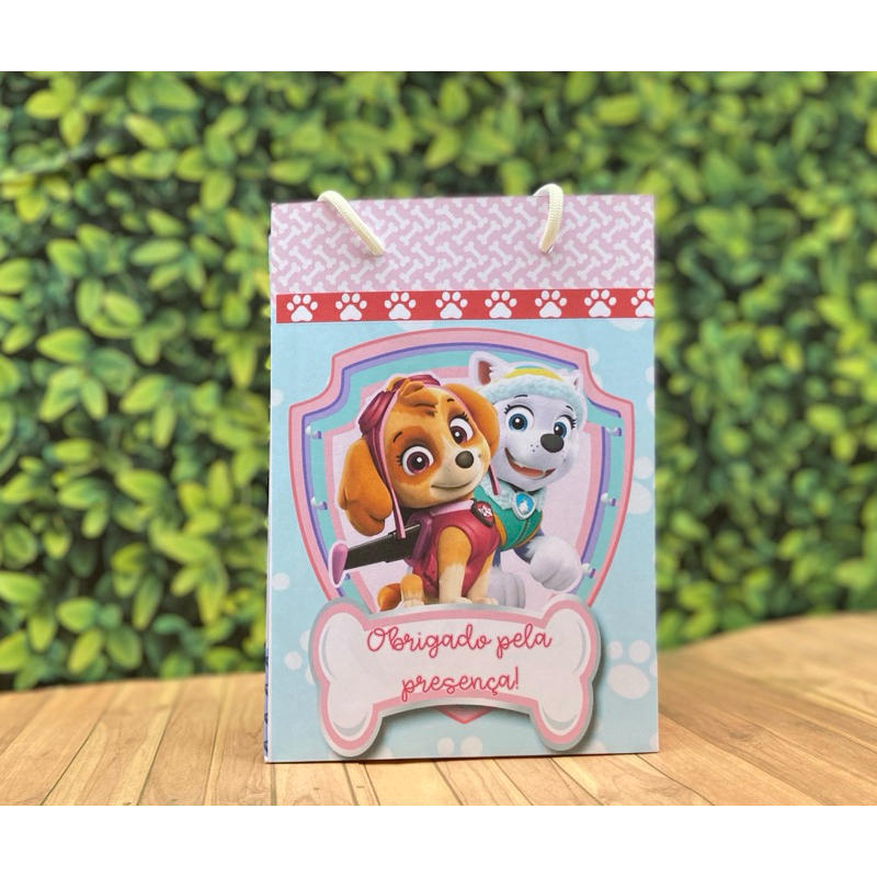 Kit30 Sacolinha Surpresa  Personalizada Patrulha Canina Menina Skay Everest