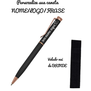 caneta metálica personalizada,logotipo,nome frases em Oferta na Shopee