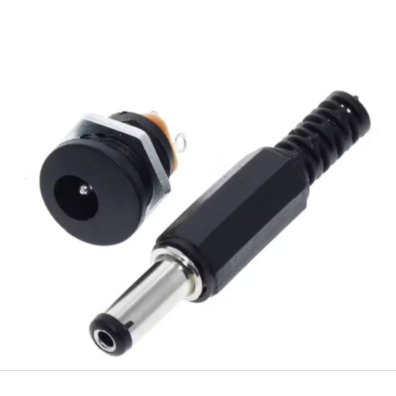 Conector Modelo Jack P4 Macho e Fêmea - Plug De Energia P/ Fonte De Alimentação