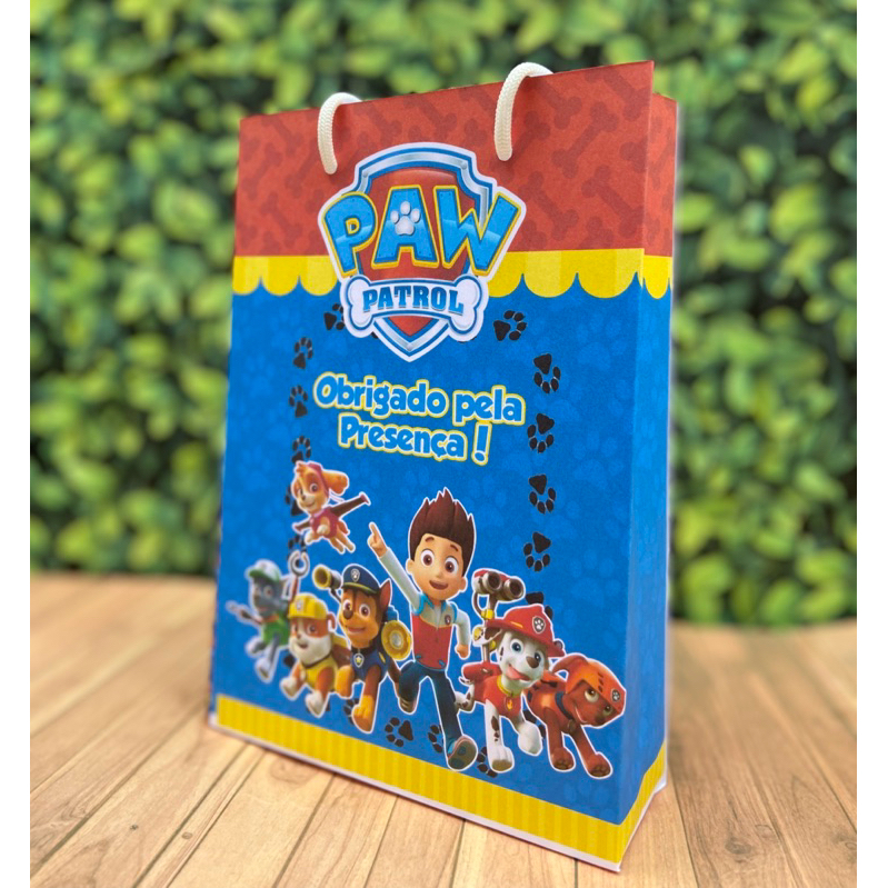 Kit Sacolinha Surpresa Personalizada Patrulha Canina Menino | Lembrancinha Festa Infantil | Aniversário | Qualquer Tema