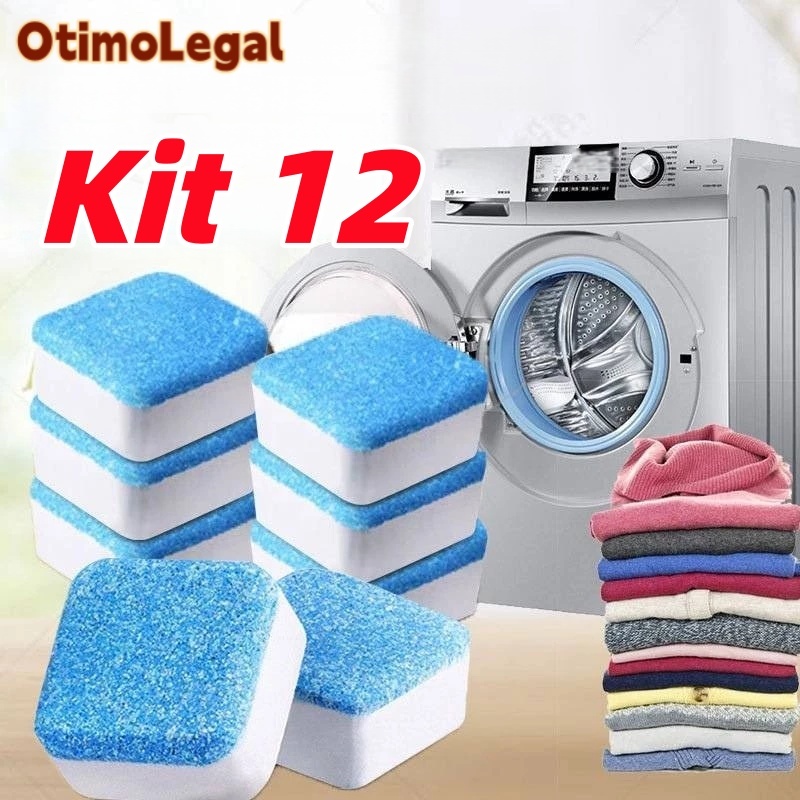 Kit 12/24/36 Limpador de máquina de lavar, comprimido efervescente sólido para remover manchas