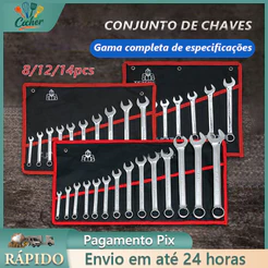 jogo de chave combinada 8/12/14 Peças Profissional combinação de aço carbono Chave fixa