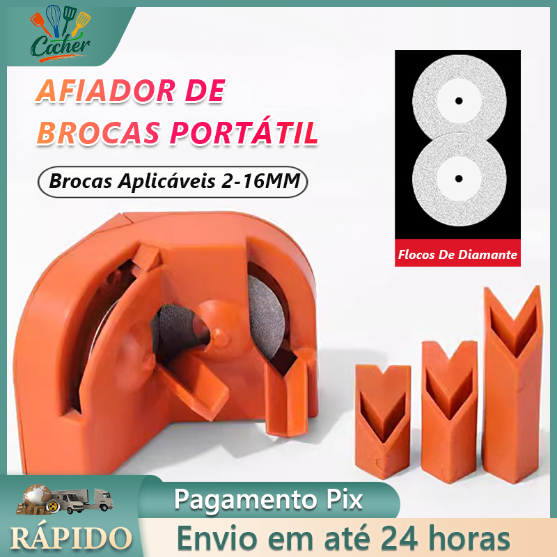 Afilador de Brocas Multiuso Elétrico, Broca de Afiamento Rápido 2 a 16mm Afiador de brocas