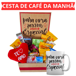 Kit Cesta de Café da Manhã Presente Aniversário Namorada Mãe Amizade em Oferta na Shopee