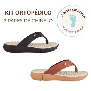 Kit 2 Pares Chinelo Feminino Ortopédico Tamanco Esporão Sola Eva Massageadora Confortável em Oferta na Shopee