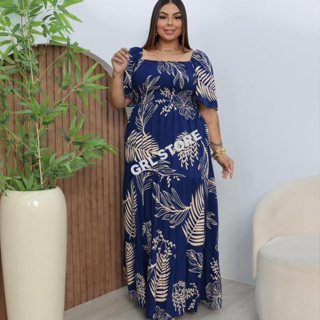 Vestido ELASTEX Longo Plus Size G1 em Viscolinho 🌿✨ Elastex Frente e Costa • Três Marias 💖 em Oferta na Shopee