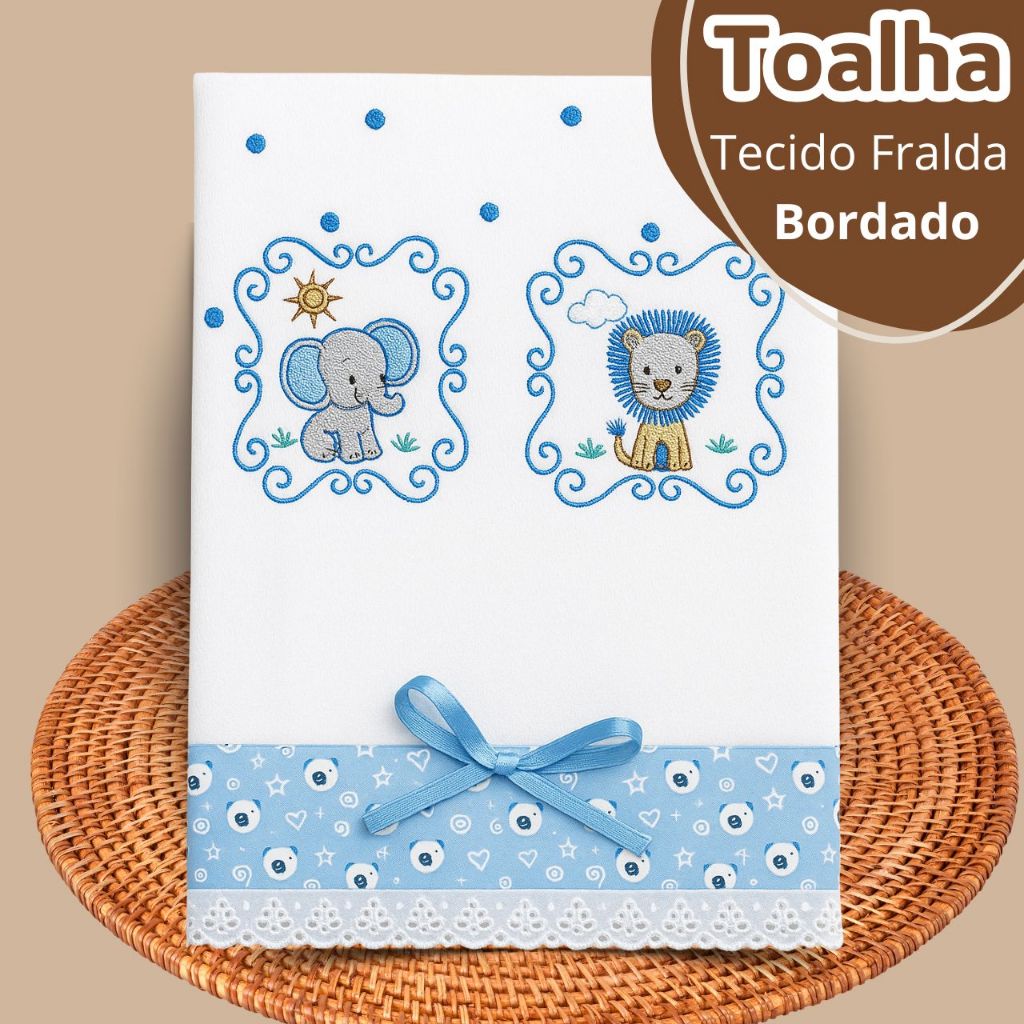 Toalha Fralda de Banho Bordada Cueiro Bebe 1m x 70cm Tecido Duplo 100% Algodão Enxoval Recém Nascido em Oferta na Shopee