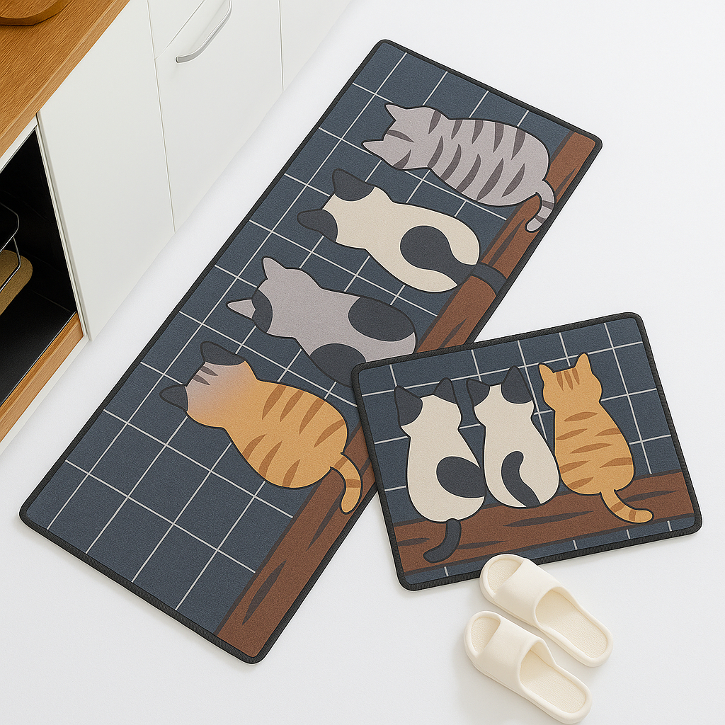 Kit 2 peças Passadeira Jacquard Estampada 1,20m x 40cm Para Cozinha Macia Confortável Cores Diversas