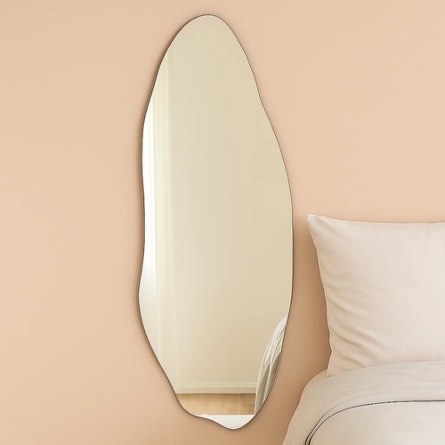 Espelho Vênus Corpo Inteiro Lopazzi Orgânico Polido Suporte 110x50cm Quarto Sala Hall Closet Lavabo