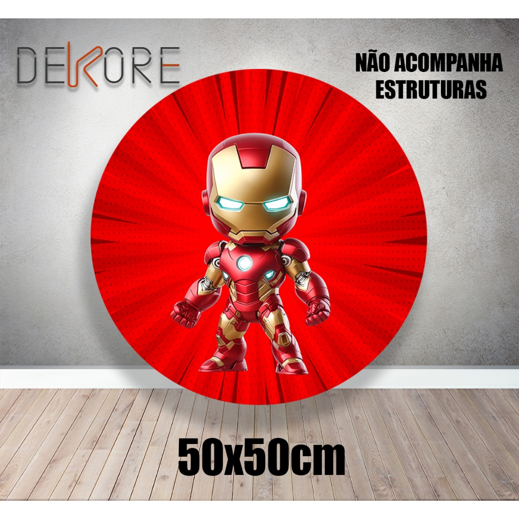 Painel Homem de Ferro Baby Heróis com Elástico em Oferta na Shopee