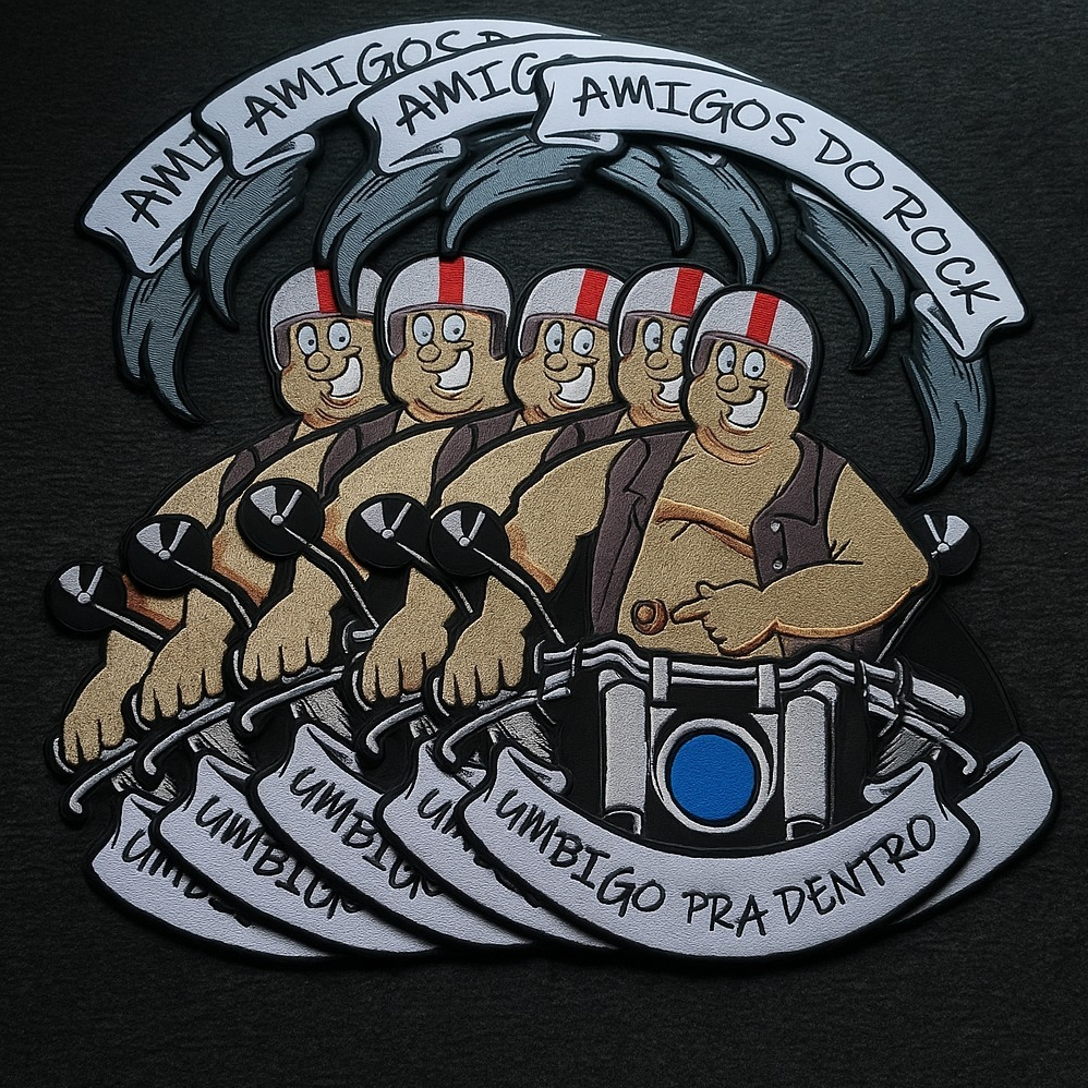 Patch Bordado Personalizado Grande 28x20cm Sua Logo Marca Art Motoclube
