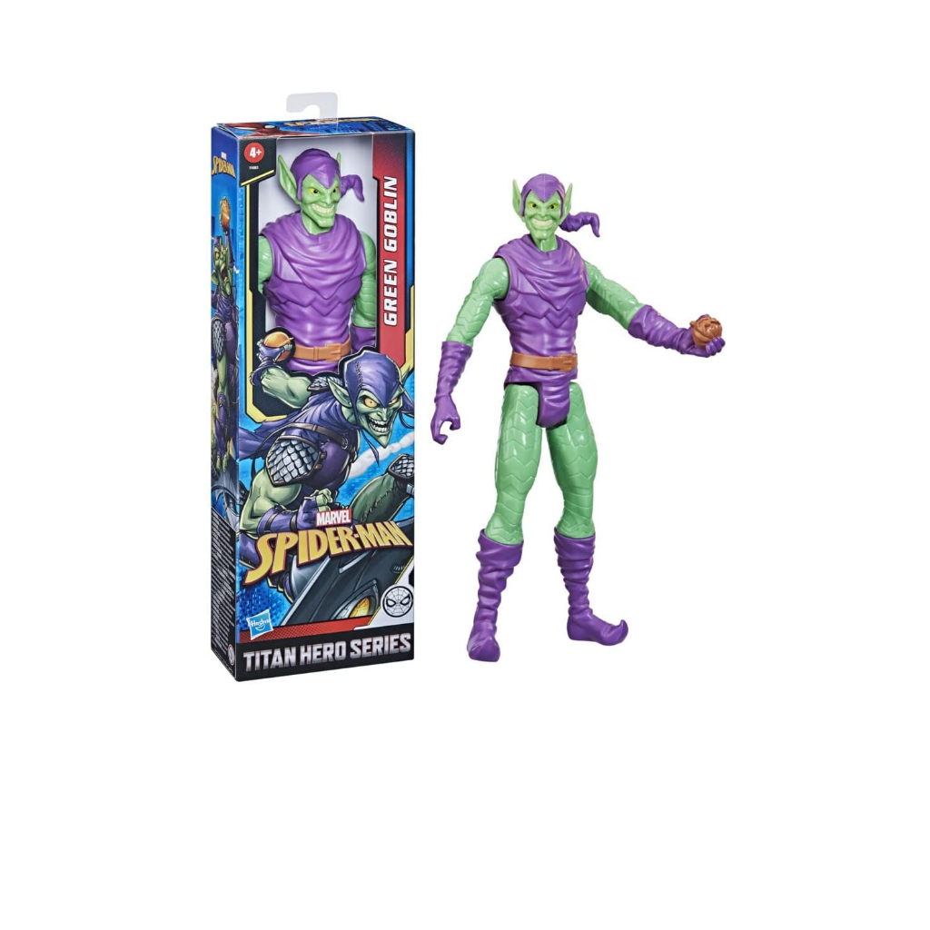 Boneco Marvel Spider-Man Titan Hero, Figura Goblin de 30 cm - Duende - F4983 - Hasbro, Verde e roxo