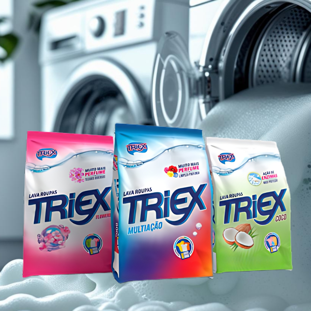 KIT 5 SABÃO EM PÓ TRIEX MULTIAÇÃO CONCENTRADO LAVA ROUPAS PÓ TIXAN YPE BRILHANTE URCA OMO PROMOÇÃO 4KG