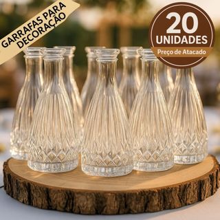 Kit 5/10/15/20 Vasos De Vidro 120ml Centro De Mesa Festa Casamento 15 Anos Batizado Arranjo Decorativo