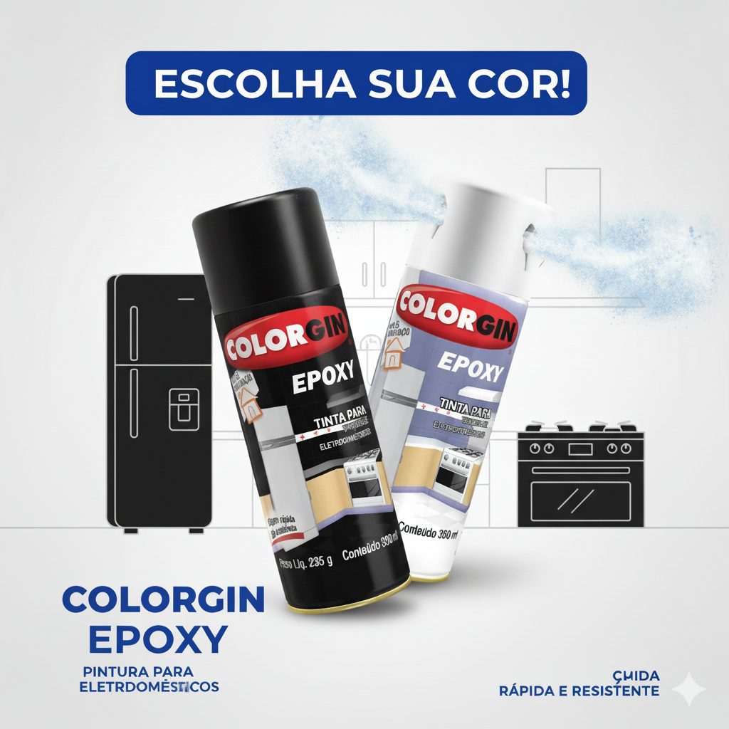 TINTA SPRAY EPOXY COLORGIN 350ML CORES em Oferta na Shopee