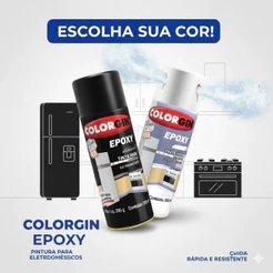 TINTA SPRAY EPOXY COLORGIN 350ML CORES
