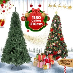 Árvore de Natal Dinamarca Verde 210 Cm 750 Galhos Magizi