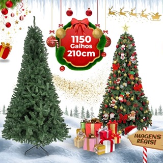 Árvore de Natal Dinamarca Verde 210 Cm 750 Galhos Magizi em Oferta na Shopee