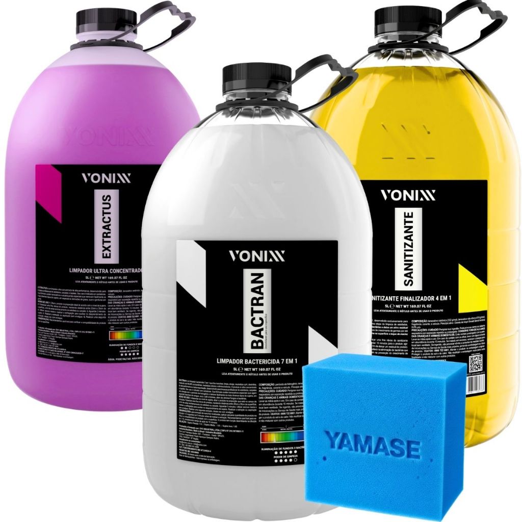 Produto Para Limpar Estofado Sofá Banco Carro Sanitizante Bactran Extractus 5L em Oferta na Shopee