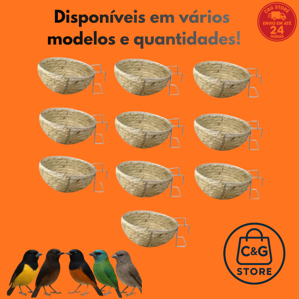 10 Unidades Ninho de Corda Juta Para Pássaros Aves Para Coleiro Curió Belga Roller Trinca-Ferro Aves Ninho de Pássaros
