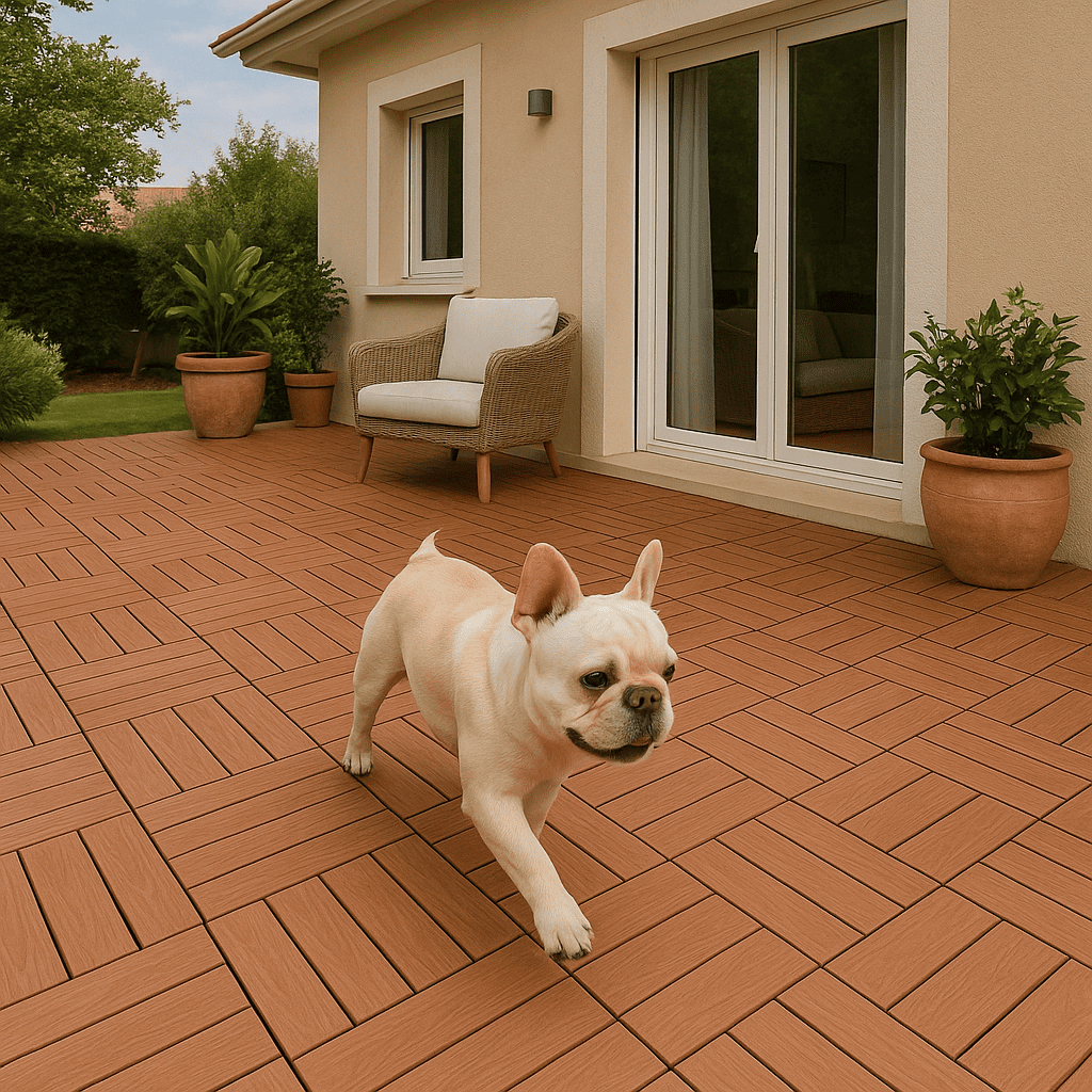 Deck Modular  30x30cm Encaixe Rápido Antiderrapante Estilo Madeira Rustica em Oferta na Shopee