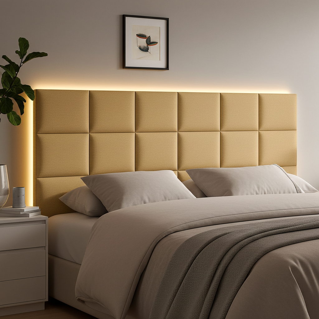 Cabeceira Estofada Modulada Suede 40x30 cm | Placas para Cama Box Solteiro Casal Queen King