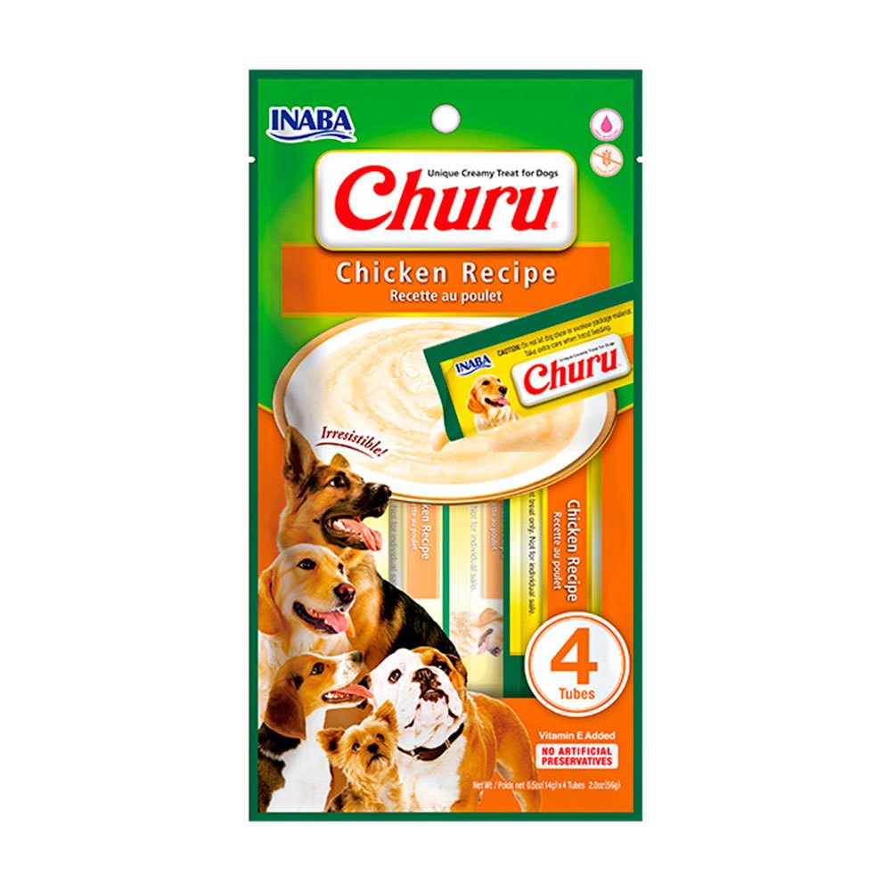 Petisco Churu Dog Para Cães Adultos Sabor Frango 56g em Oferta na Shopee