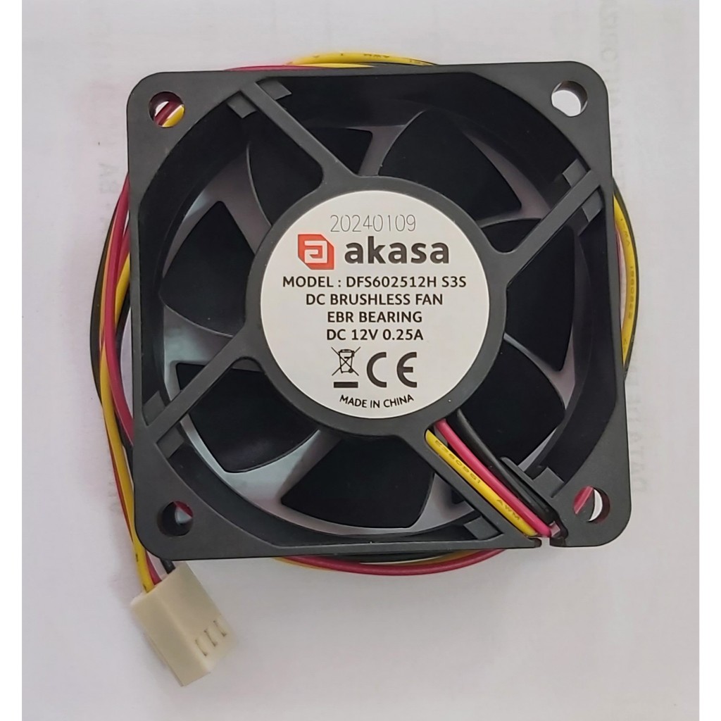 COOLER AKASA DFS602512H 12V 60X60X25 ORIGINAL JFA 40A 120A