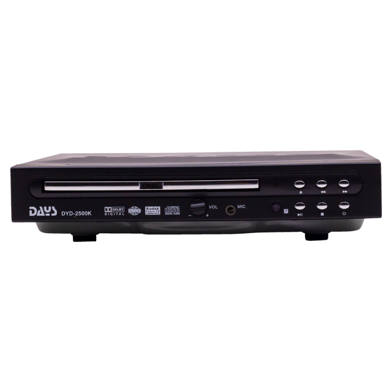 Reprodutor DVD de Mesa Days DYD-2500LK / 2 Canais / Com Controle Remoto / 90-260V ~ 60Hz - Preto