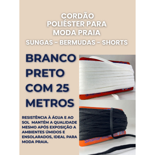Cordão Poliéster Bermudas Short Masculino Praia  Sunga e Roupas Esportivas -1 Peça c/ 25m em Oferta na Shopee
