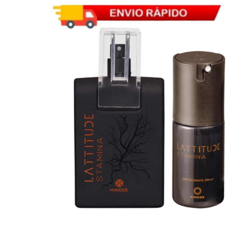 Kit Lattitude Stamina Deo Colônia + Deo Spray Hinode 100ml Cada