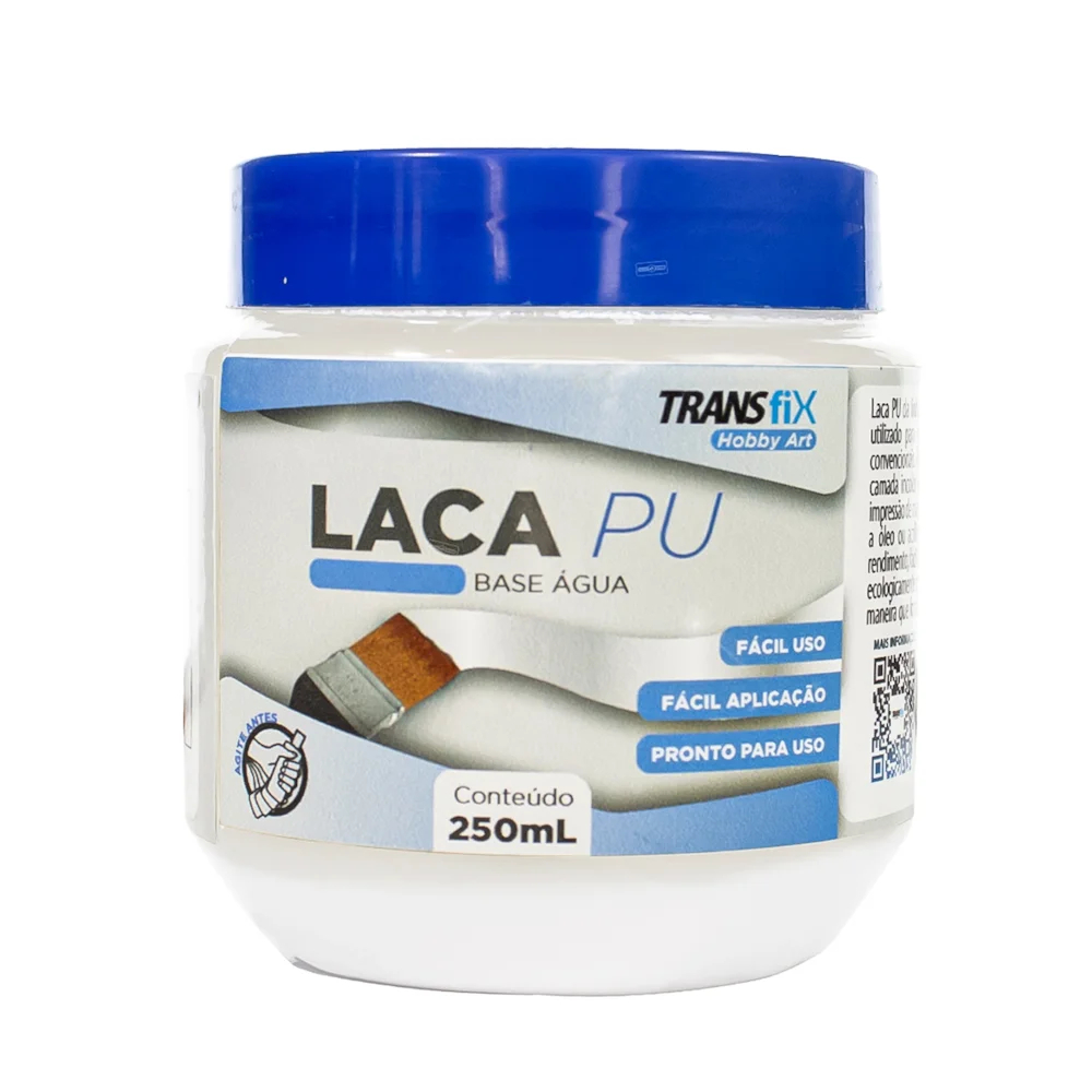 Laca PU Biscuit MDF Gesso Acabamento Fosco e Brilhante 250ml Artesanato Hobby Art - Transfix