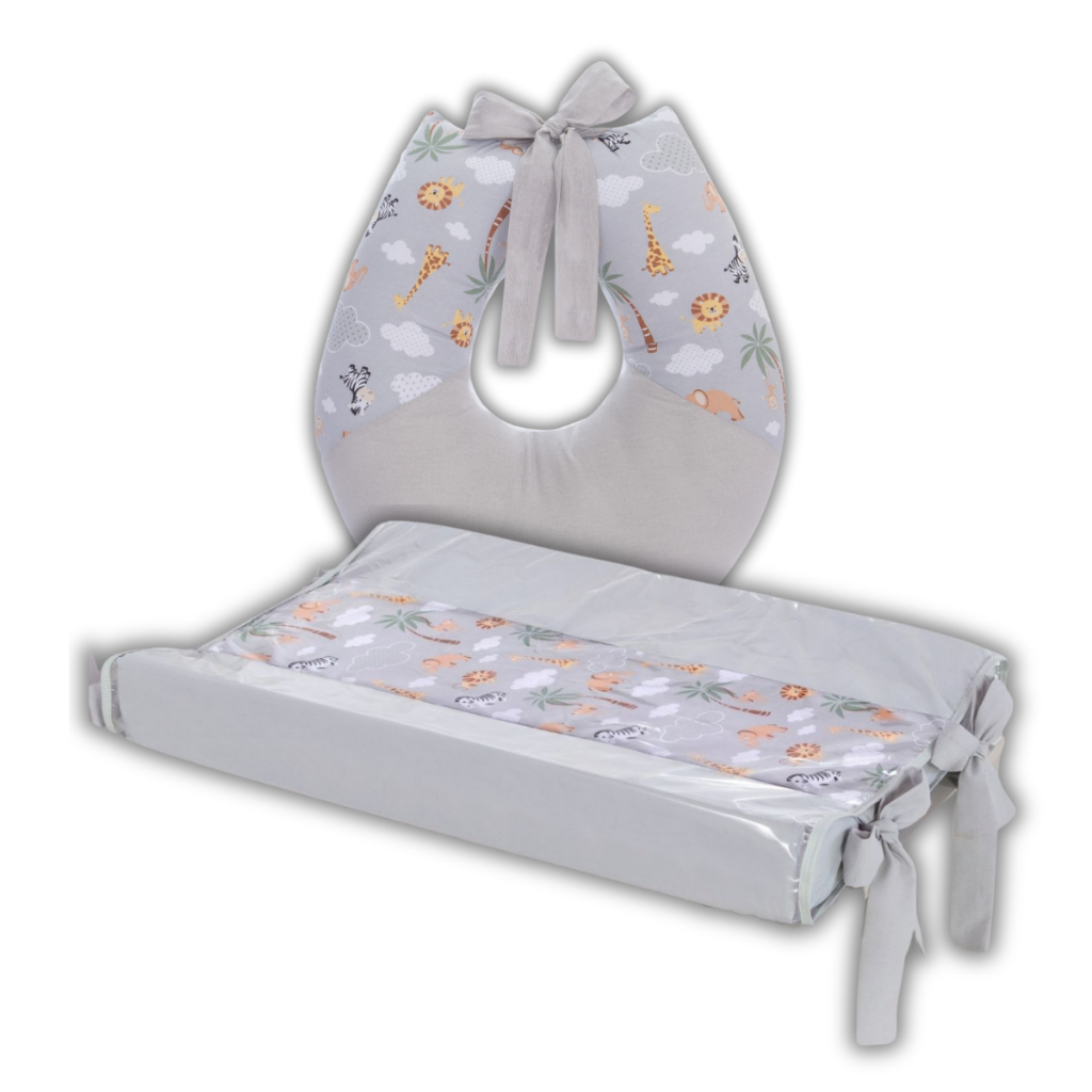 Trocador De Comoda Para Bebê + Almofada Amamentação 100% Algodão Com Zíper - Varias Estampas