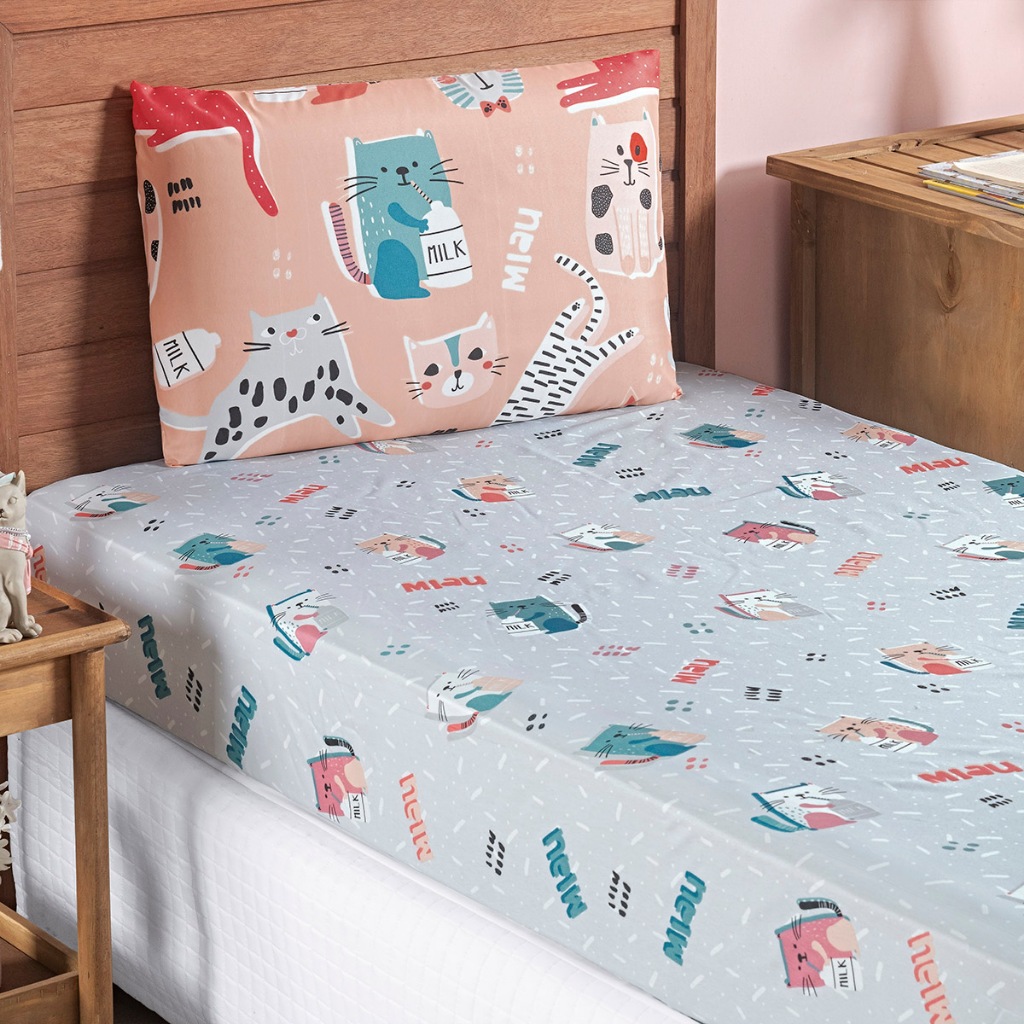 Jogo de Cama 02 Peças Solteiro Infantil Microfibra Estampado Bouti Kids