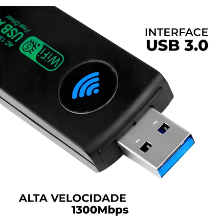 Adaptador Usb Wifi Wireless Dual Band 2,4g 5g USB em Oferta na Shopee