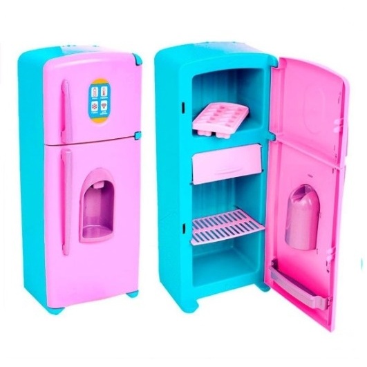 Geladeira Duplex Rosa Infantil 2 Peças
