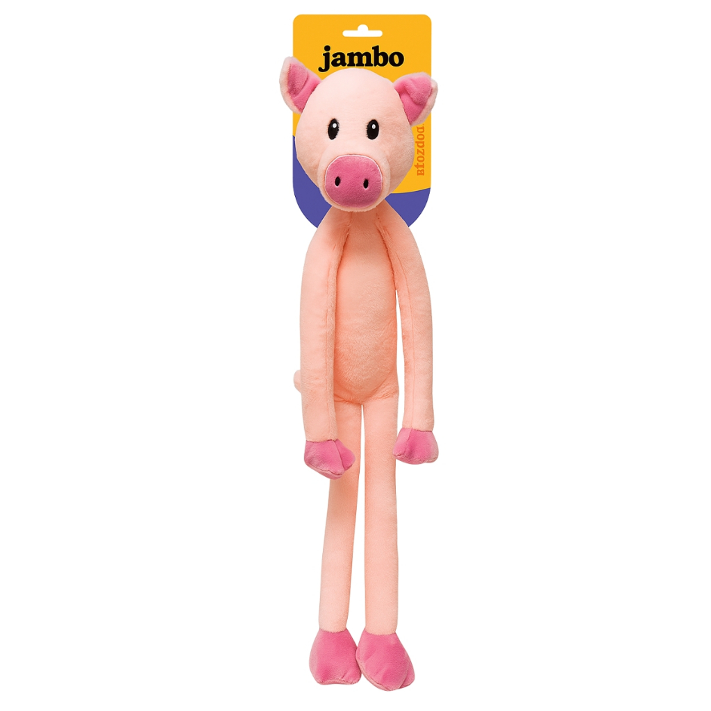 Mordedor Porco Longleg Brinquedo De Pelúcia Com Apito Divertido - Jambo Pet