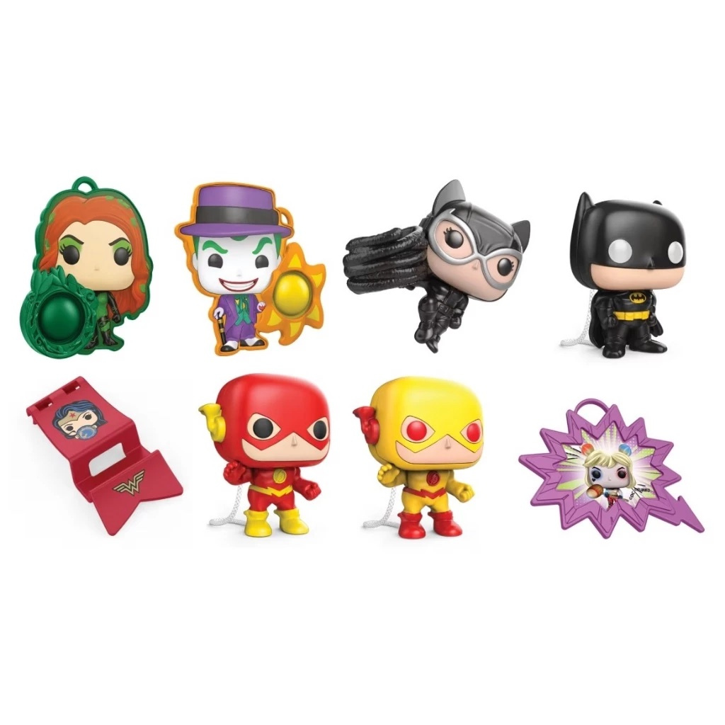 Coleção DC Kinder Joy nacional Arlequina Mulher Maravilha Mulher Gato Hera Venenosa