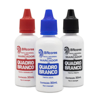KIT - 3 Cores Tinta Marcador P/ Quadro Branco - 30ML cada em Oferta na Shopee