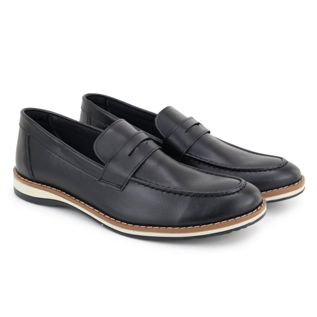 Sapato Mocassim Estiloso em Couro Legítimo Masculino - Envio Imediato