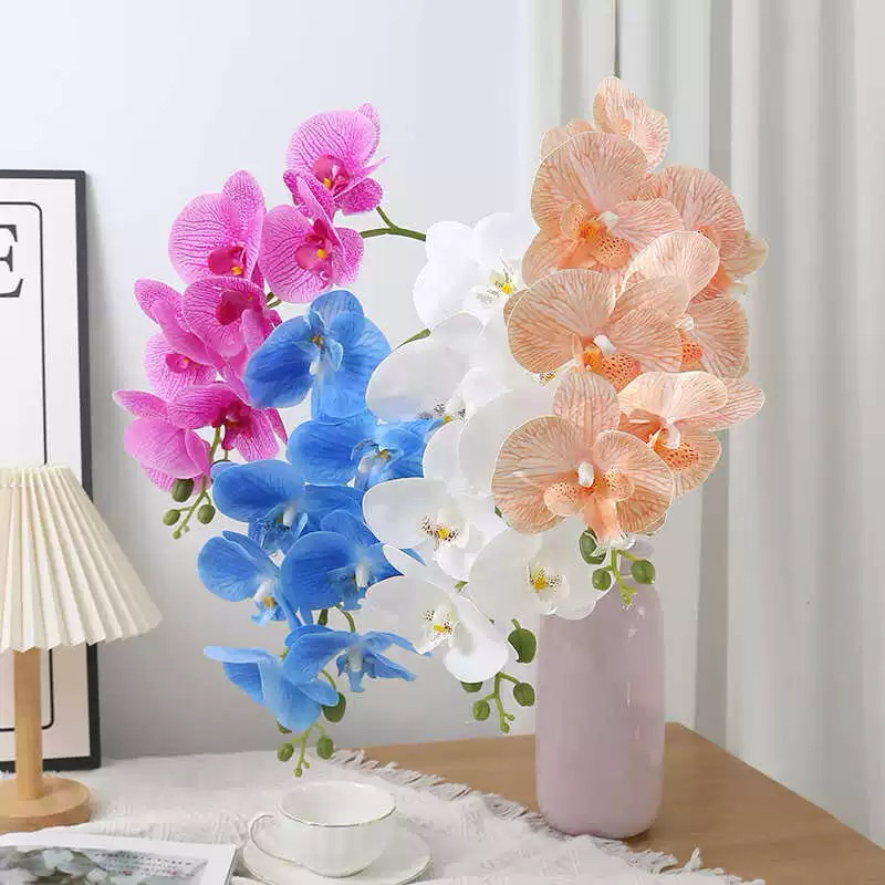 Galho de orquídea 65cm Artificial com folhas Decoração de casa, decoração de mesa de sala, decoração de casamento