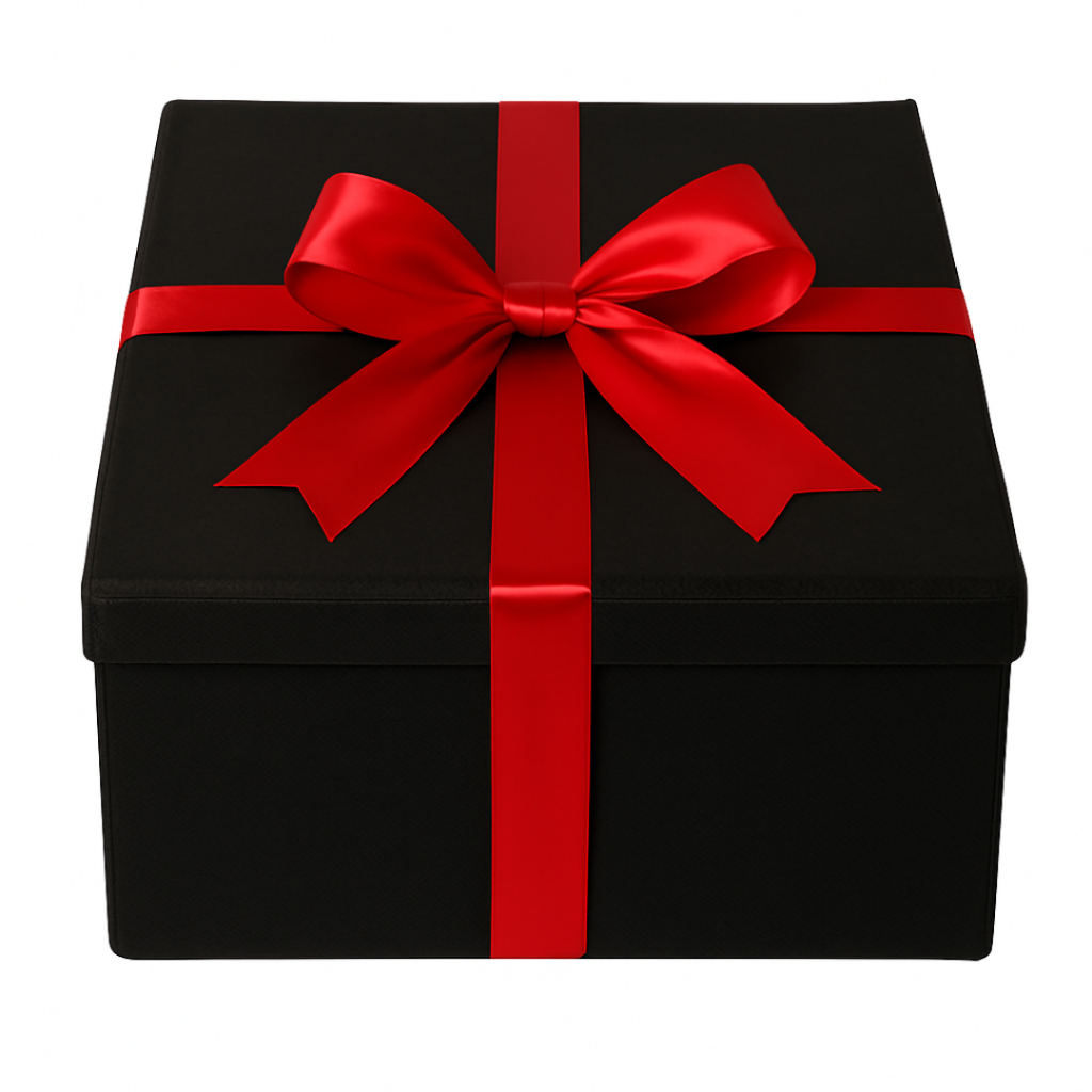 Caixa Embalagem Presente Com Tampa Média Preta e Laço Cetin em Oferta na Shopee